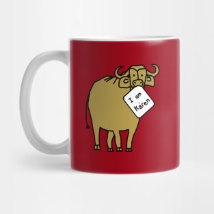 Gold Ox with a Sign for Karen Meme Mug